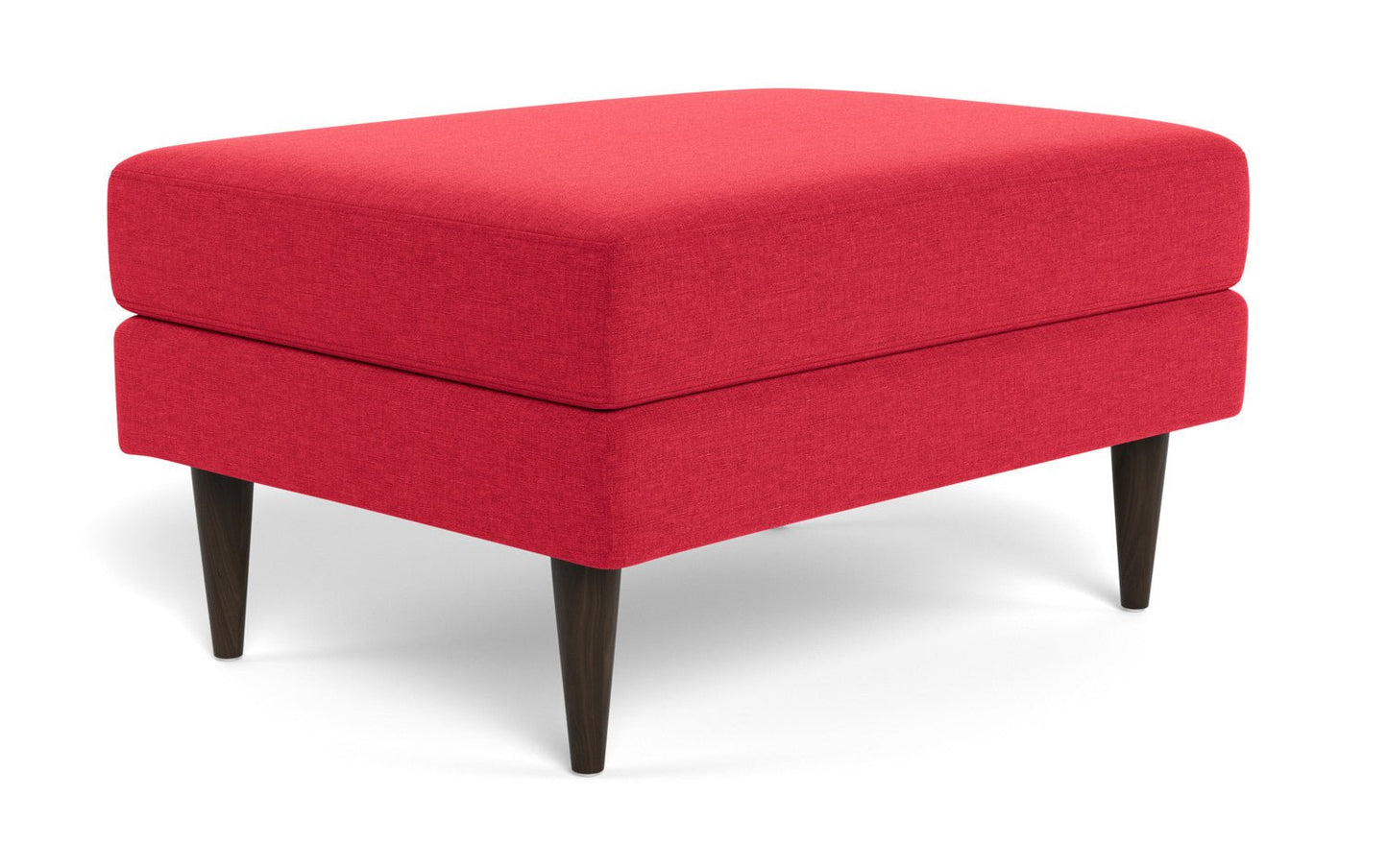 Wallace Untufted Ottoman - Bennett Red