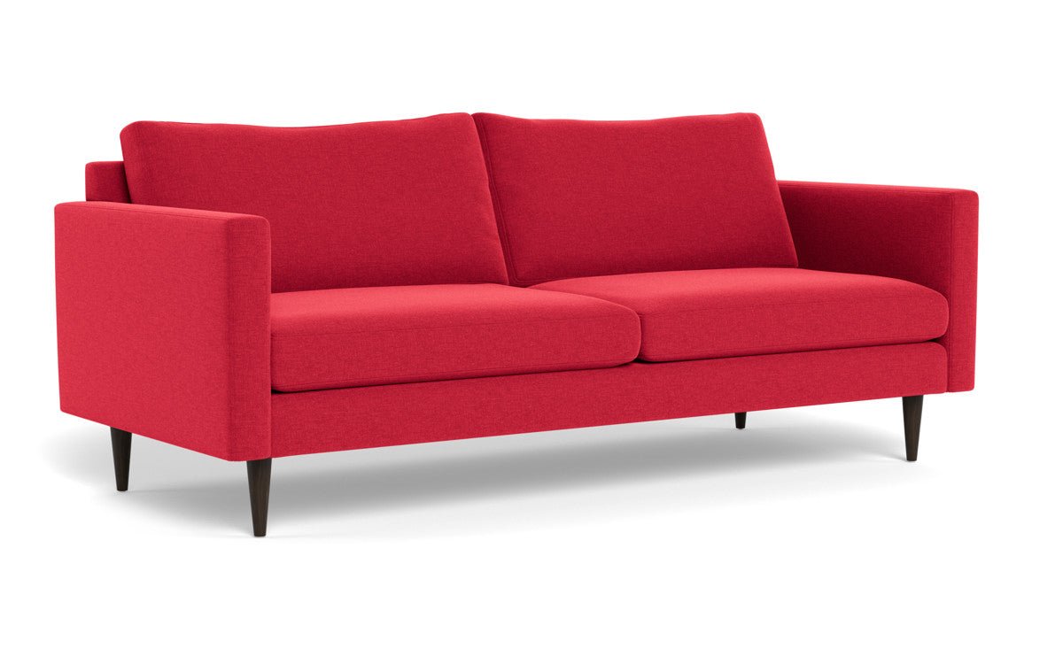 Wallace 85" Untufted Sofa - Bennett Red