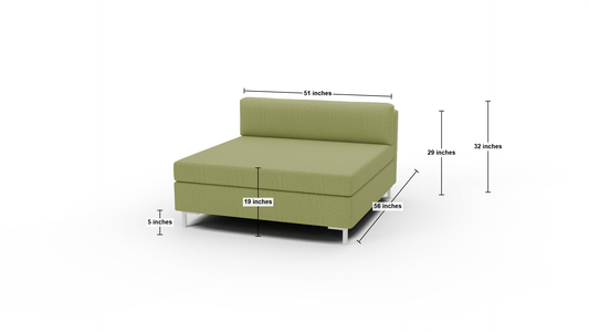 Bonnell Armless Chaise - Wiley Ink