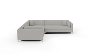 Bonnell 137" Double Cuddler Left Corner Sectional - Bloke Cotton