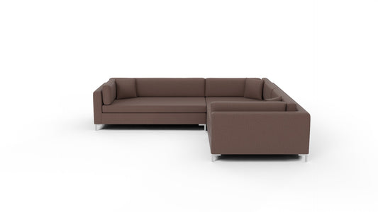 Bonnell 137" Double Cuddler Right Corner Sectional - Amigo II Dusk