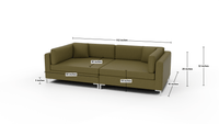 Bonnell 112" Double Cuddler Sofa - Elliot Blush