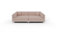 Bonnell 112" Double Cuddler Sofa - Elliot Blush