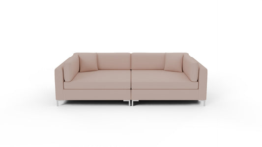 Bonnell 112" Double Cuddler Sofa - Elliot Blush