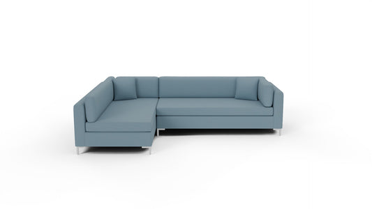 Bonnell 124" Left Chaise Sectional - Dream French Blue