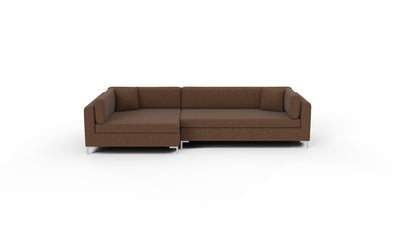 Bonnell 137" Left Cuddler Sectional - Ravina Chocolate