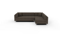 Bonnell 124" Right Chaise Sectional - Dream Chocolate