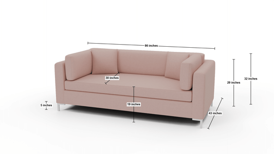 Bonnell 86" Sofa - Ravina Cub