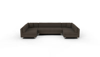 Bonnell 162" U Armless Sectional - Dream Chocolate
