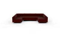 Bonnell 162" U Armless Sectional - Superb Rust
