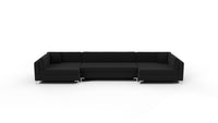 Bonnell 188" U Cuddler Sectional - Superb Gunmetal