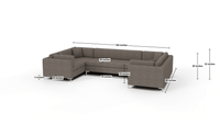 Bonnell 162" U Sectional - Nepal Clay