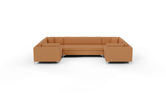 Bonnell 162" U Sectional - Nepal Clay