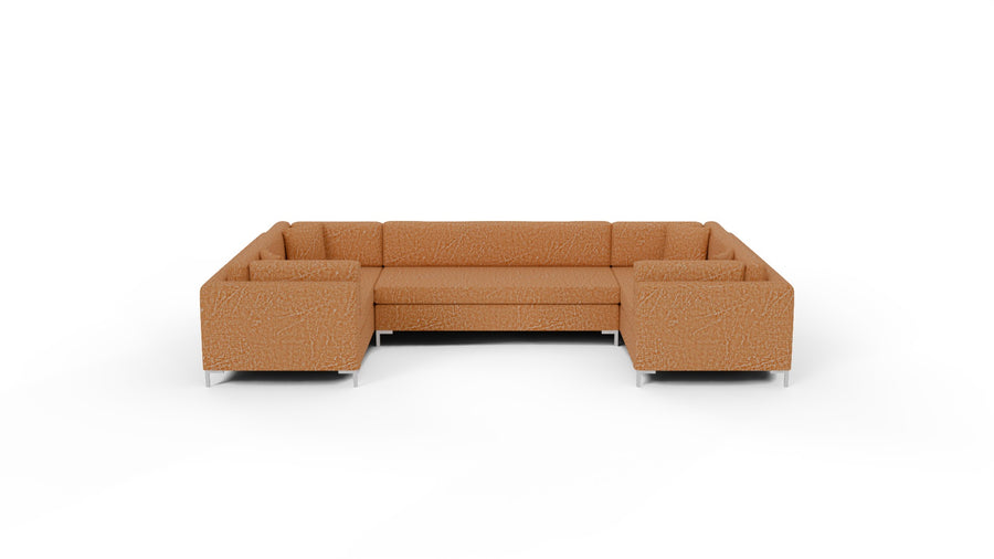 Bonnell 162" U Sectional - Nepal Clay
