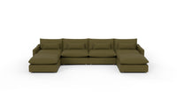 Bouldin 166" Sofa W. Double Ottomans - Amigo II Garden