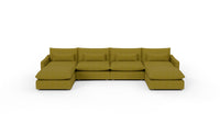 Bouldin 166" Sofa W. Double Ottomans - Dream Apple
