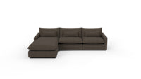 Bouldin 126" Laf Chaise Sectional - Dream Chocolate
