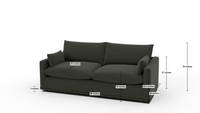 Bouldin 86" Sofa - Dimensions - Ravina Forest