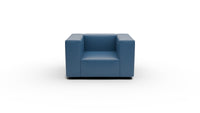 Brentwood 48" Leather Arm Chair - Tribeca Cobalt