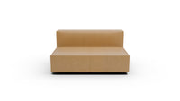 Brentwood 56" Leather Armless Loveseat - Sonoma Camel