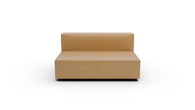 Brentwood 56" Leather Armless Loveseat - Sonoma Camel
