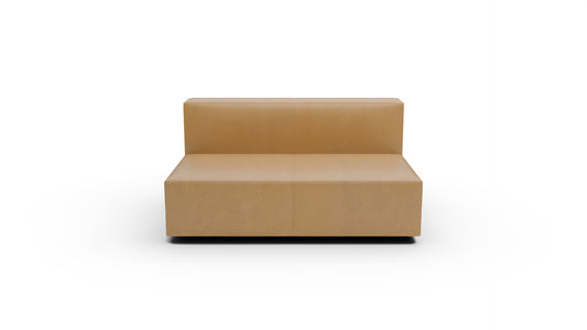 Brentwood 56" Leather Armless Loveseat - Sonoma Camel