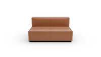 Brentwood 56" Leather Armless Loveseat - Tribeca Chestnut
