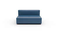 Brentwood 56" Leather Armless Loveseat - Tribeca Cobalt