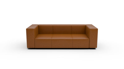 Brentwood 92" Leather Sofa - Clive Cinnamon