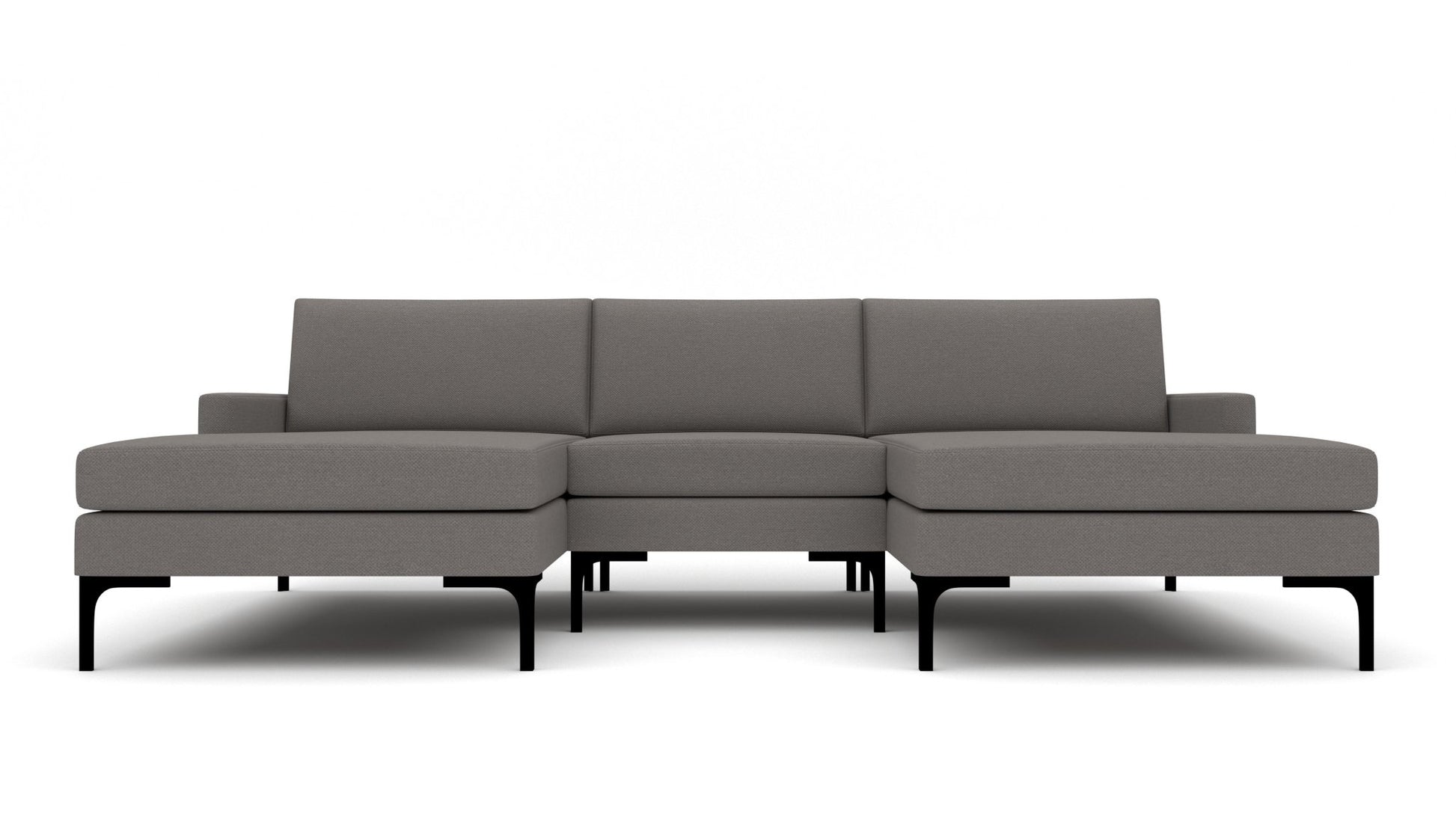 Barton Springs 110" Double Chaise W. Armless Chair - Peyton Slate