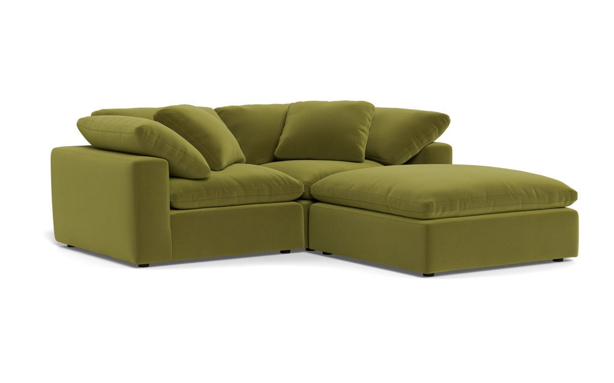 Fluffy 89" 2 Piece Sofa w/Otto - Delray Smoke
