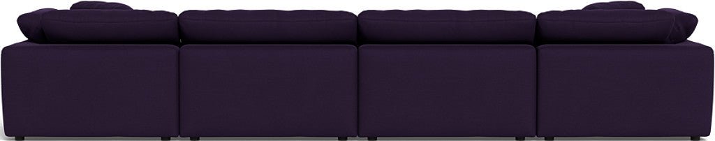 Fluffy 178" 4 Piece Sectional W/Double Otto - Superb Amethyst