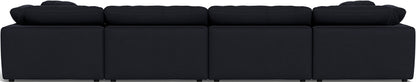 Fluffy 178" 4 Piece Sectional W/Double Otto - Dream Onyx