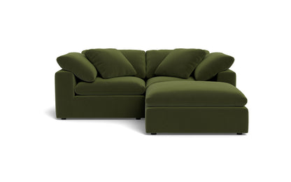 Fluffy 89" 2 Piece Sofa w/Otto - Dream Olive