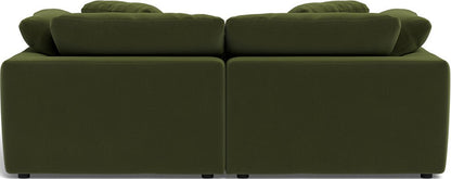 Fluffy 89" 2 Piece Sofa w/Otto - Dream Olive