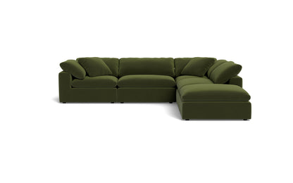 Fluffy 133.5" 4 Piece Sectional w/Otto - Dream Olive
