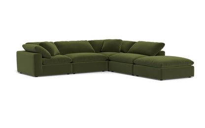 Fluffy 133.5" 4 Piece Sectional w/Otto - Dream Olive
