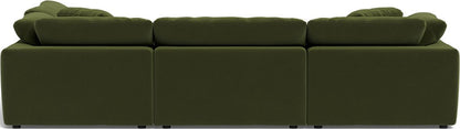 Fluffy 133.5" 4 Piece Sectional w/Otto - Dream Olive