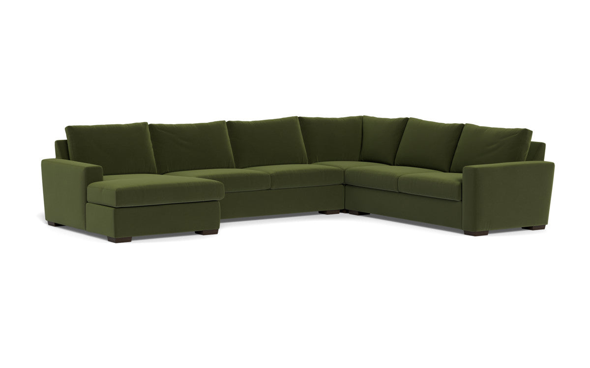 Mesa 156" Corner Sectionals w. Left Chaise - Dream Olive