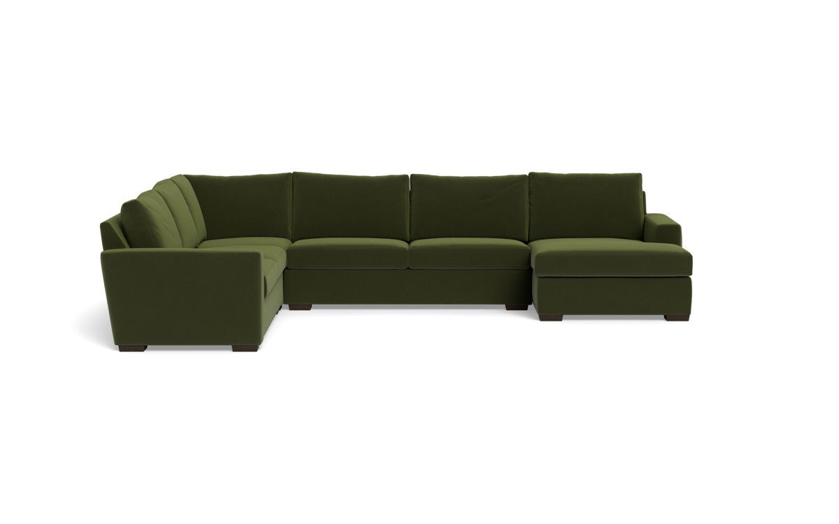 Mesa 156" Corner Sectionals w. Right Chaise - Dream Olive