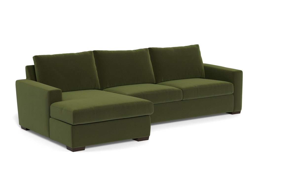 Mesa 123" Left Chaise Sectional - Dream Olive