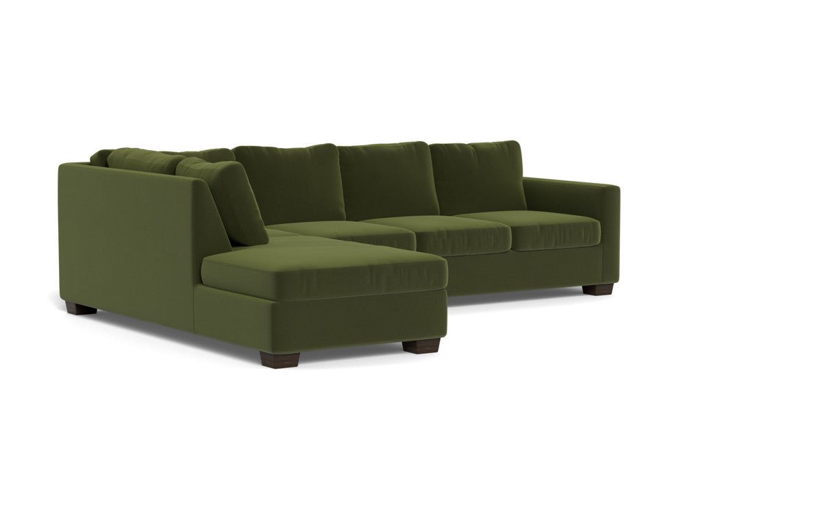 Track 121" Left Chaise Sleeper Sectional - Dream Olive