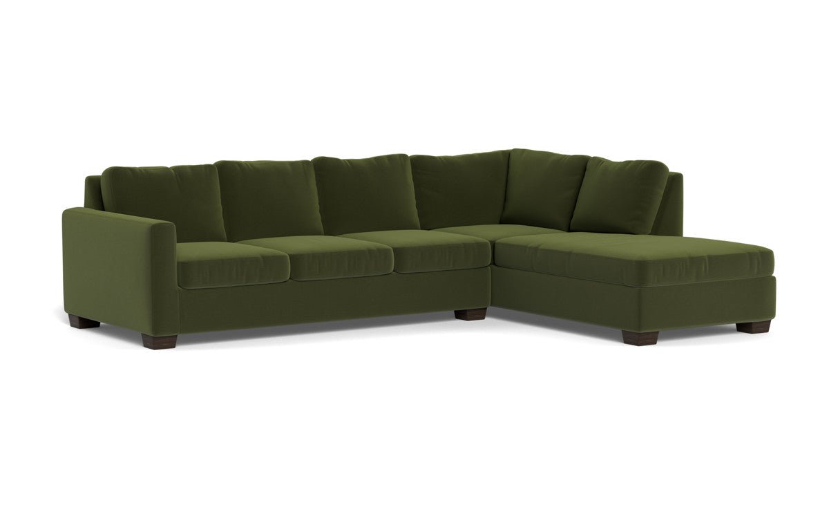 Track 121" Right Chaise Sleeper Sectional - Dream Olive