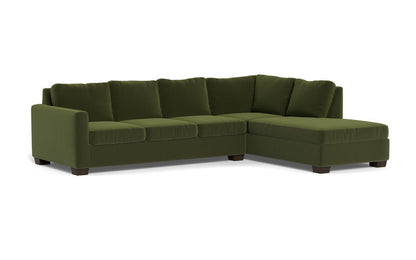 Track 121" Right Chaise Sleeper Sectional - Dream Olive