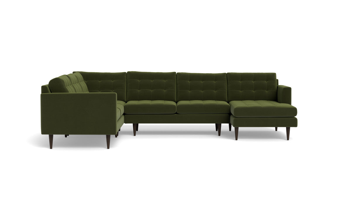 Wallace 130" Corner Sectionals w. Right Chaise - Dream Olive