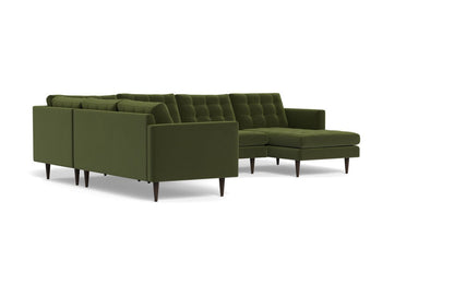 Wallace 130" Corner Sectionals w. Right Chaise - Dream Olive