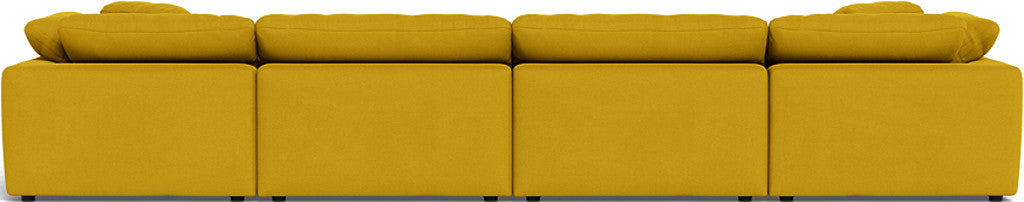 Fluffy 178" 4 Piece Sectional W/Double Otto - Sorrento Sunflower