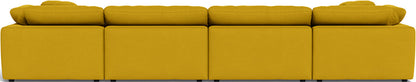 Fluffy 178" 4 Piece Sectional W/Double Otto - Sorrento Sunflower