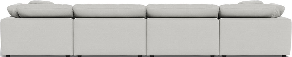 Fluffy 178" 4 Piece Sectional W/Double Otto - Dream Dove