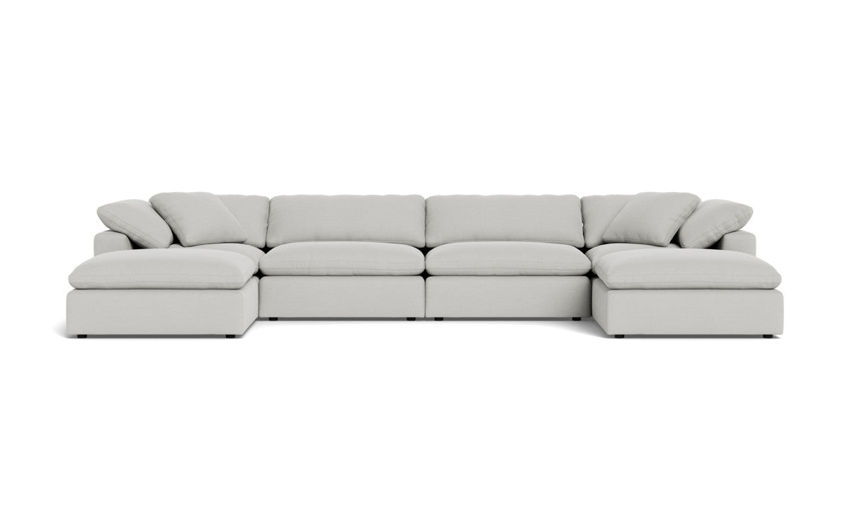 Fluffy 178" 4 Piece Sectional W/Double Otto - Dream Dove